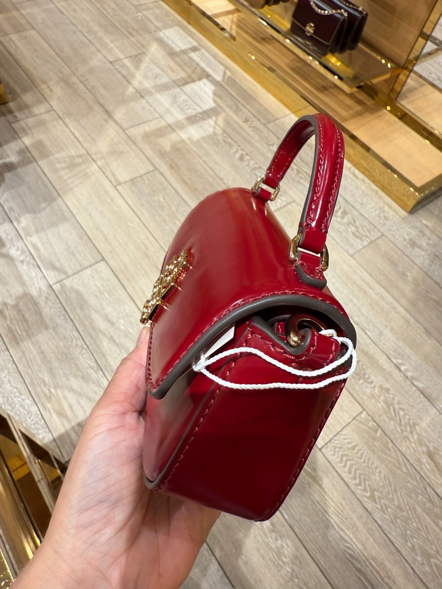 Tory Burch Britten Mini Top Handle Crossbody 153726 Bartlett Red