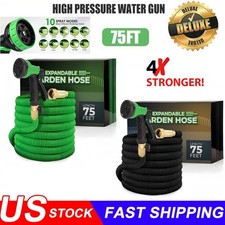 1 Pack 4X Stronger Deluxe Heavy Duty 75FT Expandable Flexible Garden Water Hose
