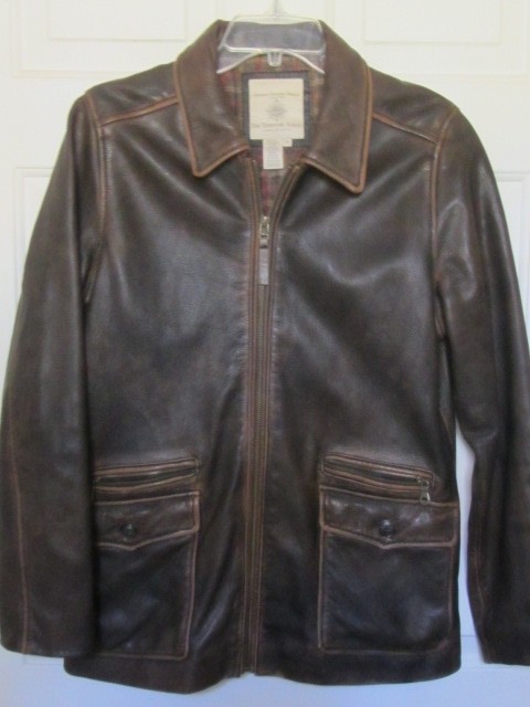Women's Real Leather Coat, Brown Medium, Brand New w/o Tags