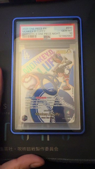 One Piece Los Angeles Dodgers Monkey D. Luffy Promo Card PSA 10 Gem Mint