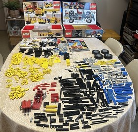 Vintage LEGO Lot 1980 Technic #8860 Basic #744 Motor Box Manuals Incomplete