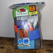Fruit of the loom 10 boys boxer briefs Cool Zone FLY Medium 10-12assorted colors