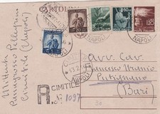 Intero Postale Repubblica Italia Raccomandata  totale 8 lire