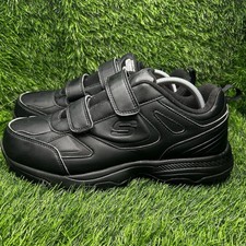 Skechers Dighton-Rolind 200200WW Mens Size 10 Wide 4E Black Strap Work Shoes New