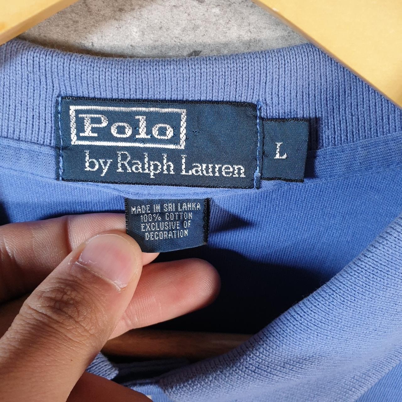 Polo Ralph Lauren vintage uomo grande blu vestibilità personalizzata ricamata pony