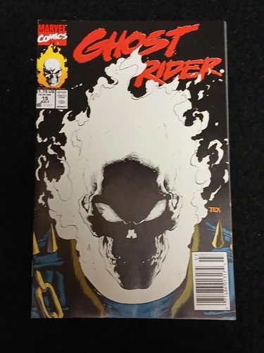 1991 MARVEL COMICS ISSUE #15 GHOST RIDER VINTAGE NEWSTAND GITD COVER