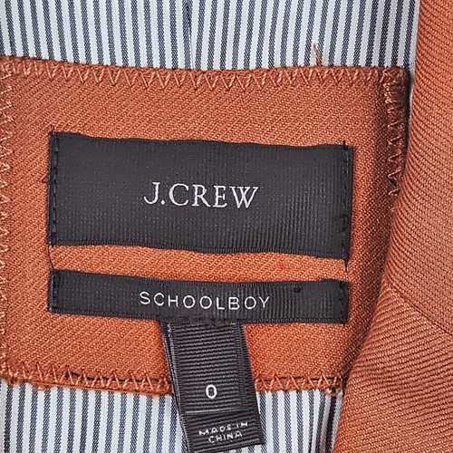Blazer scuola ragazzo J Crew taglia 0 arancione oro bottoni lana preppy elasticizzato - Foto 3 di 15