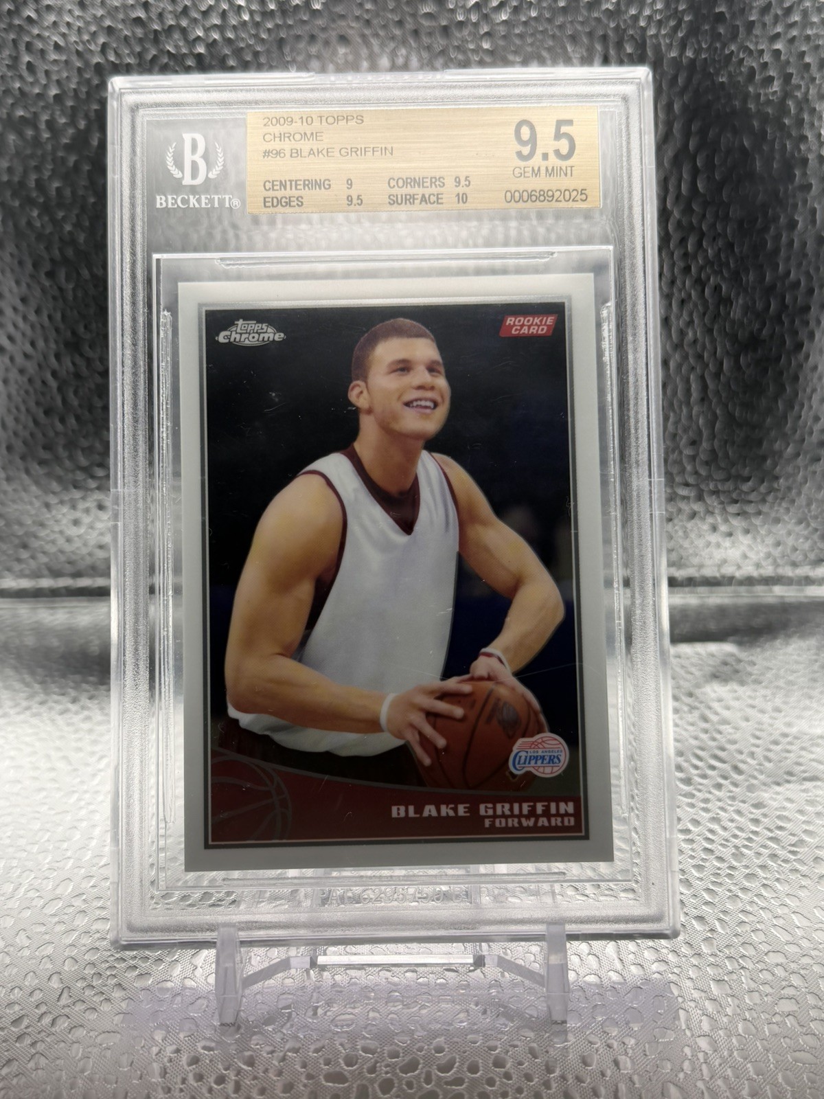 2009-10 TOPPS CHROME BLAKE GRIFFIN ROOKIE RC 618/999 BGS 9.5