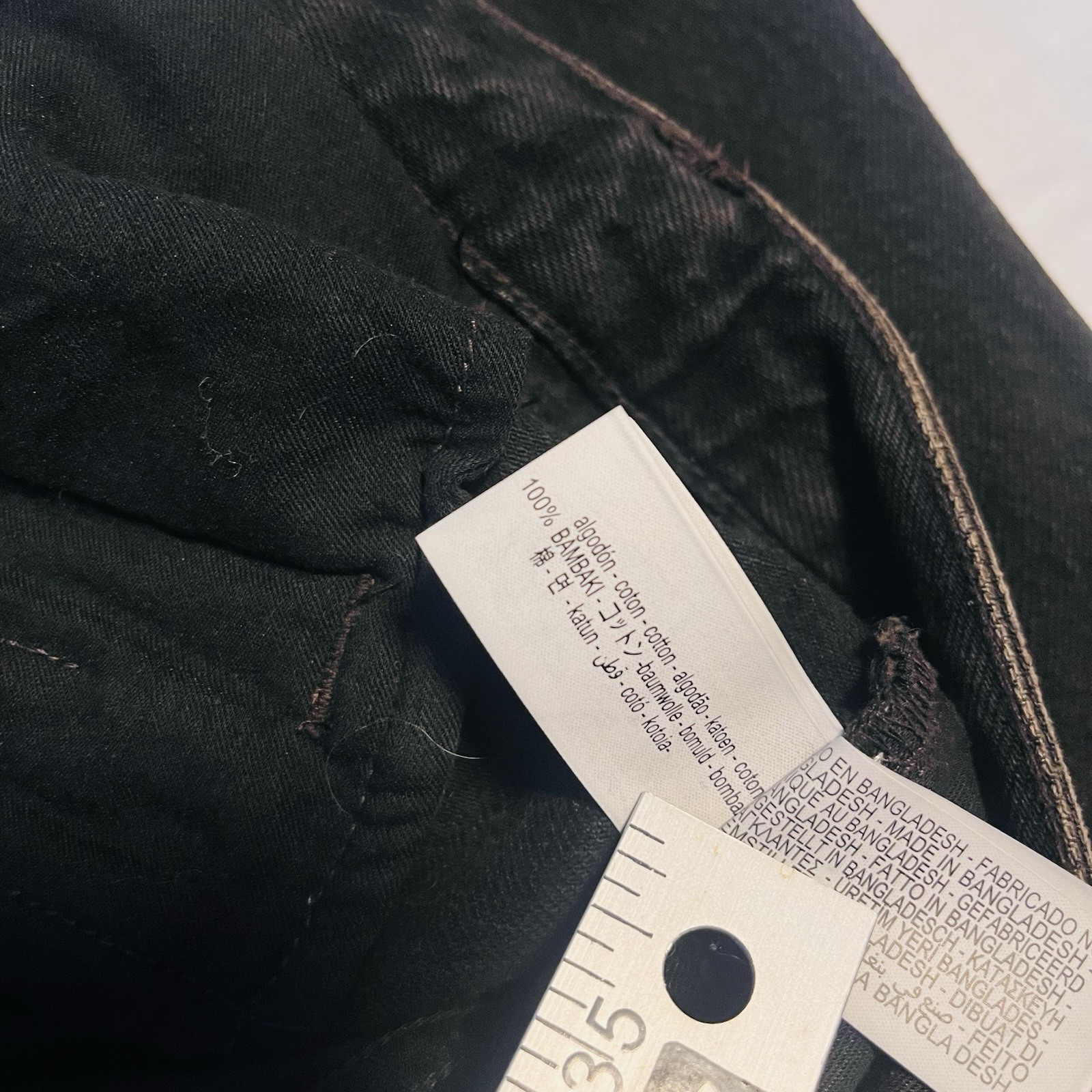 Zara Cargo Black Jeans Men's 34 Utility Grunge Baggy Wide Denim Streetwear thumbnail 14