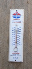 Vintage 1964 Standard Heating Oils with Sta-Clean Advertising Thermometer