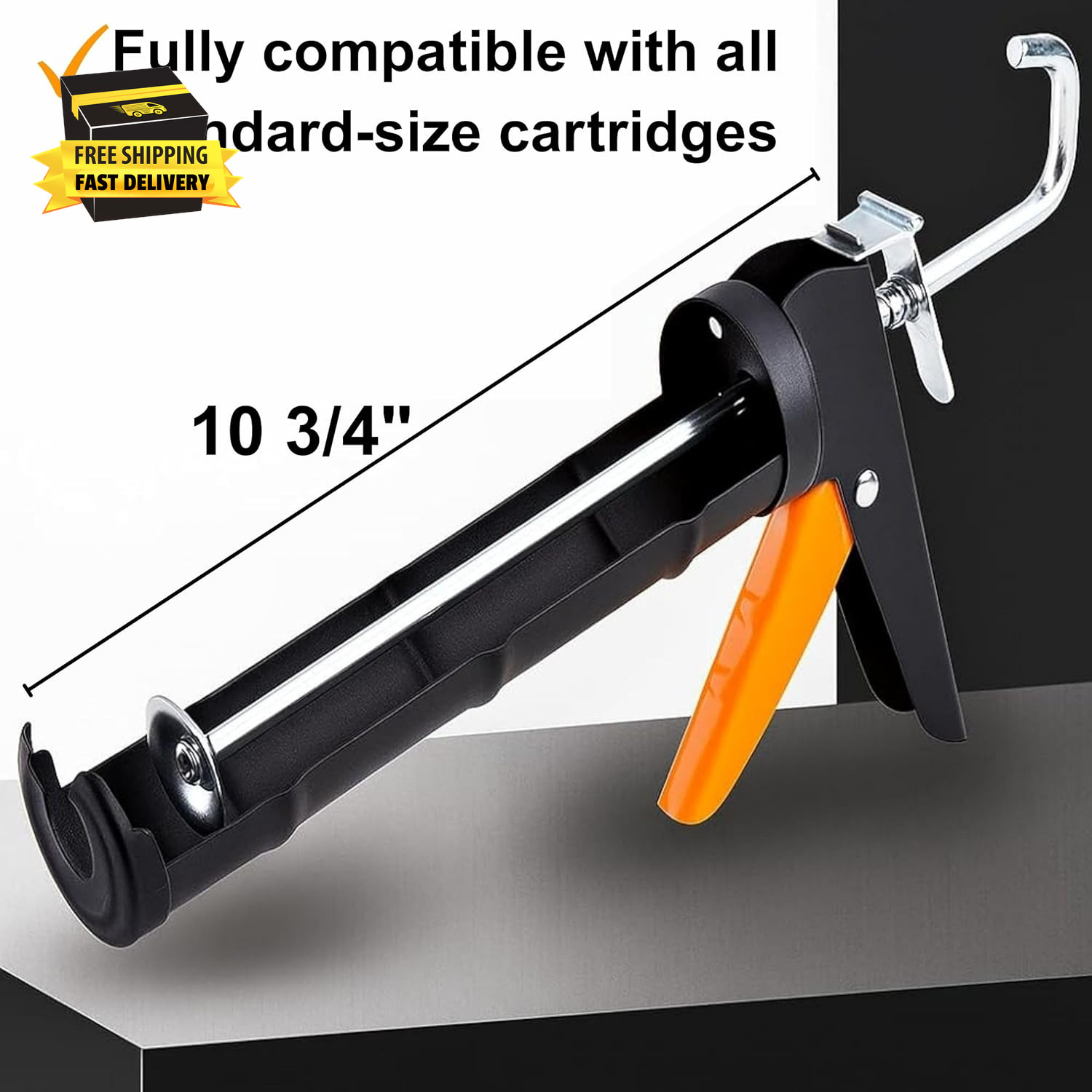 - Professional Caulking Gun, 10:1 Thrust Ratio, Caulking Gun No Drip, Hand Tool 