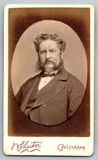 Antique Victorian CDV Portrait By J. Luter Cheltenham Enlargement Artist & Photo