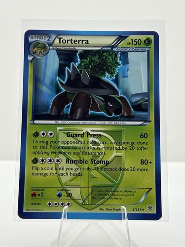 Torterra 3/135 Rare Plasma Storm Pokemon Lightly Played