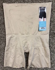 ASSETS by SPANX Shaping High-Waist Short. Beige. Size: 2X.