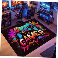 Gaming Rug - Gaming Carpet for Boys Bedroom Gamer Rug with Controller Design