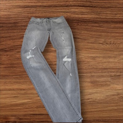 Jack & Jones Skinny Liam Jeans Grau W29/L34 (Bund 34cm) Distressed TOP