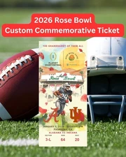 2026 Rose Bowl Custom Commemorative Souvenir Ticket - College Football Playoff