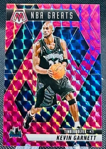 2024-25 Panini Mosaic NBA Greats Pink Prizm Kevin Garnett T Wolves #'d 123/175