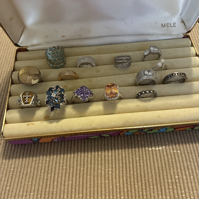 Lot Of 12 Fashion Rings 
