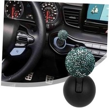 Bling Car Push Start Button Cover Diamond Joystick Car Starter Button green