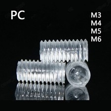 PC Polycarbonate Plastic Slotted Set Screws With Flat Point M3 M4 M5 M6
