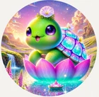 Hayleybug 1/2 oz LotusGlow Turtle silver Round w/ COA POP 15
