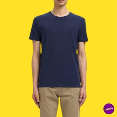 SELECTED HOMME Herren Rundhals T-Shirt, Baumwollmischung, Navy Blazer, UK S | EU 46