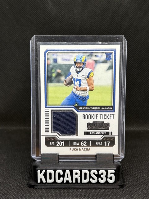 2023 Panini Contenders - Rookie Ticket Swatches Puka Nacua #TS13 (MEM, RC) Rams
