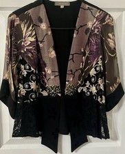 Vintage SA2 Spencer Alexa  Mixed Media Kimono Jacket P-M. ?Art To Wear? Stunning