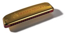 Accordions Harmonica 2416-Golden Melody Tremolo Harmonica, Key of , Gold
