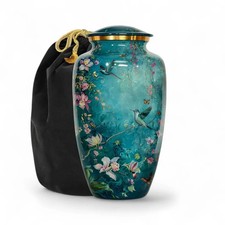Elegant cremation for human ashes Large size urn with velvet bag