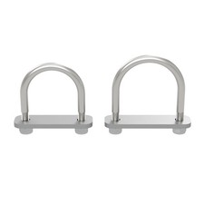 Boulon en U M10 avec plaque de serrage et écrous galvanisé