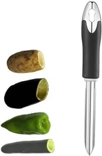 Jalapeno Chili Pepper Corer Stainless Steel Zucchini Cucumber Corers Sliver 
