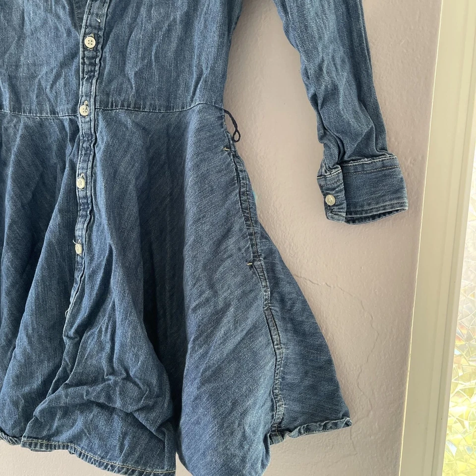 Vestido camisero vaquero Ralph Lauren para niños, abotonable, manga larga TALLA 5 Foto 4 de 4