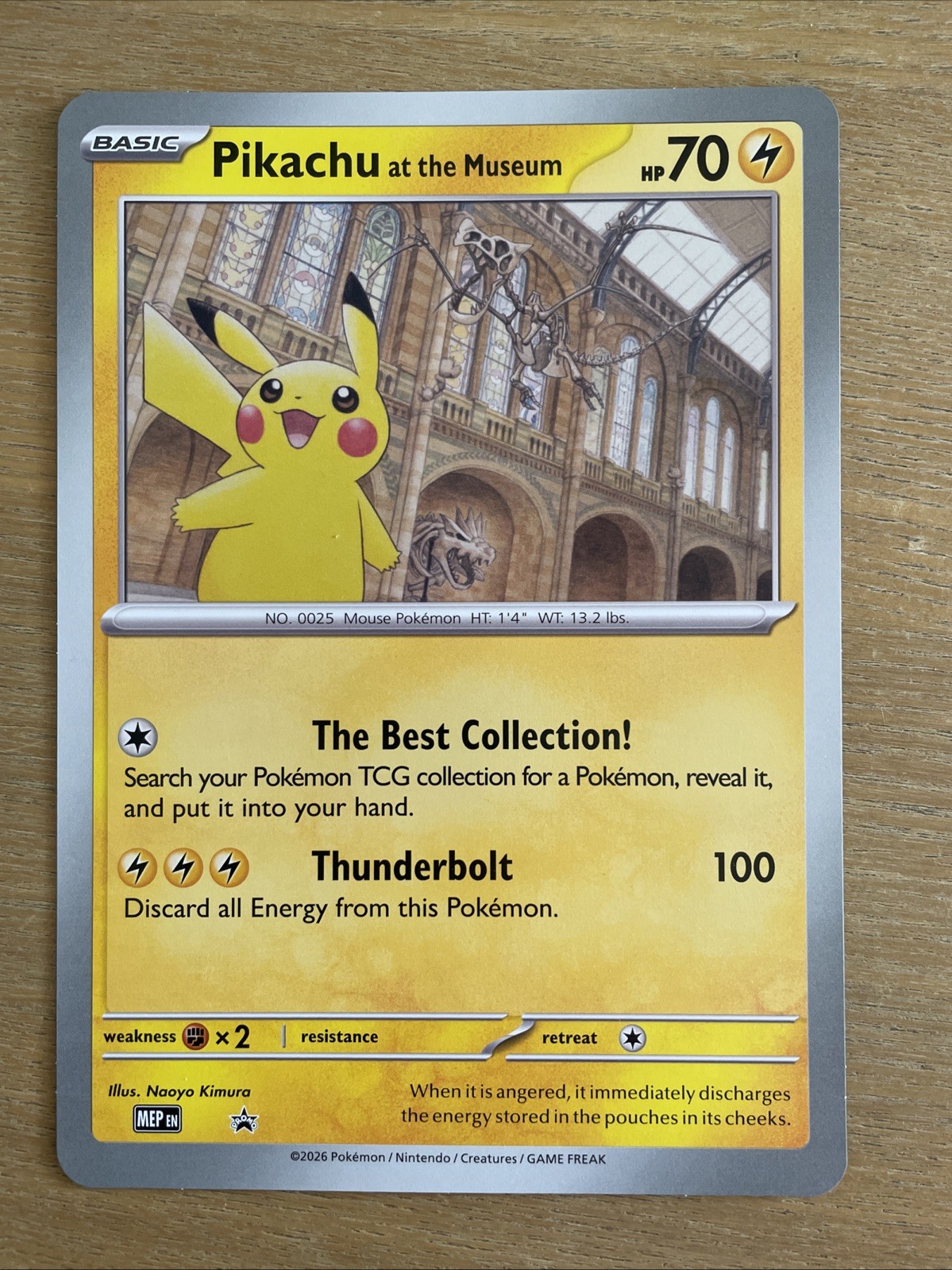 Pokémon TCG Pikachu At The Museum Promo Card Jumbo