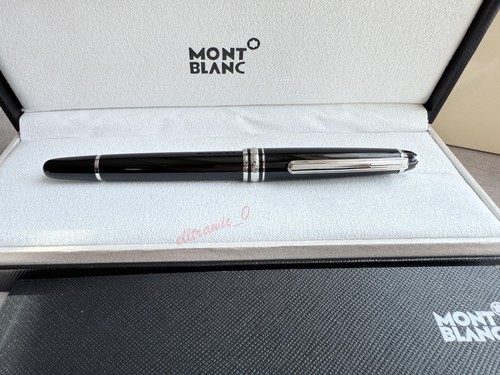 Montblanc Black and Platinum Meisterstuck Classique Luxury Rollerball Pen 163