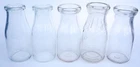 Vintage Lot 5 Half-Pint Glass Dairy Milk Bottles Safe Milk Co, UGP 51, MLX, MTC