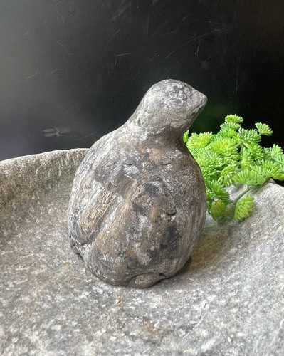 Vintage Hand Carved Stone-Like Aged Weathered Wood Quail Grouse Bird 4”x5”x3.5” - Picture 20 of 23