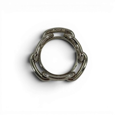 Authentischer HERMES Silber Chaine D'Anncre Schal Ring KC997
