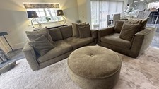 Beautiful Settee, Chair And pouffe In beautiful Popular Sage Green Finish