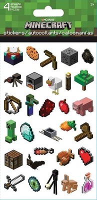 Minecraft Sticker Sheet Standard, and Holographic 4 Sheets of stickers