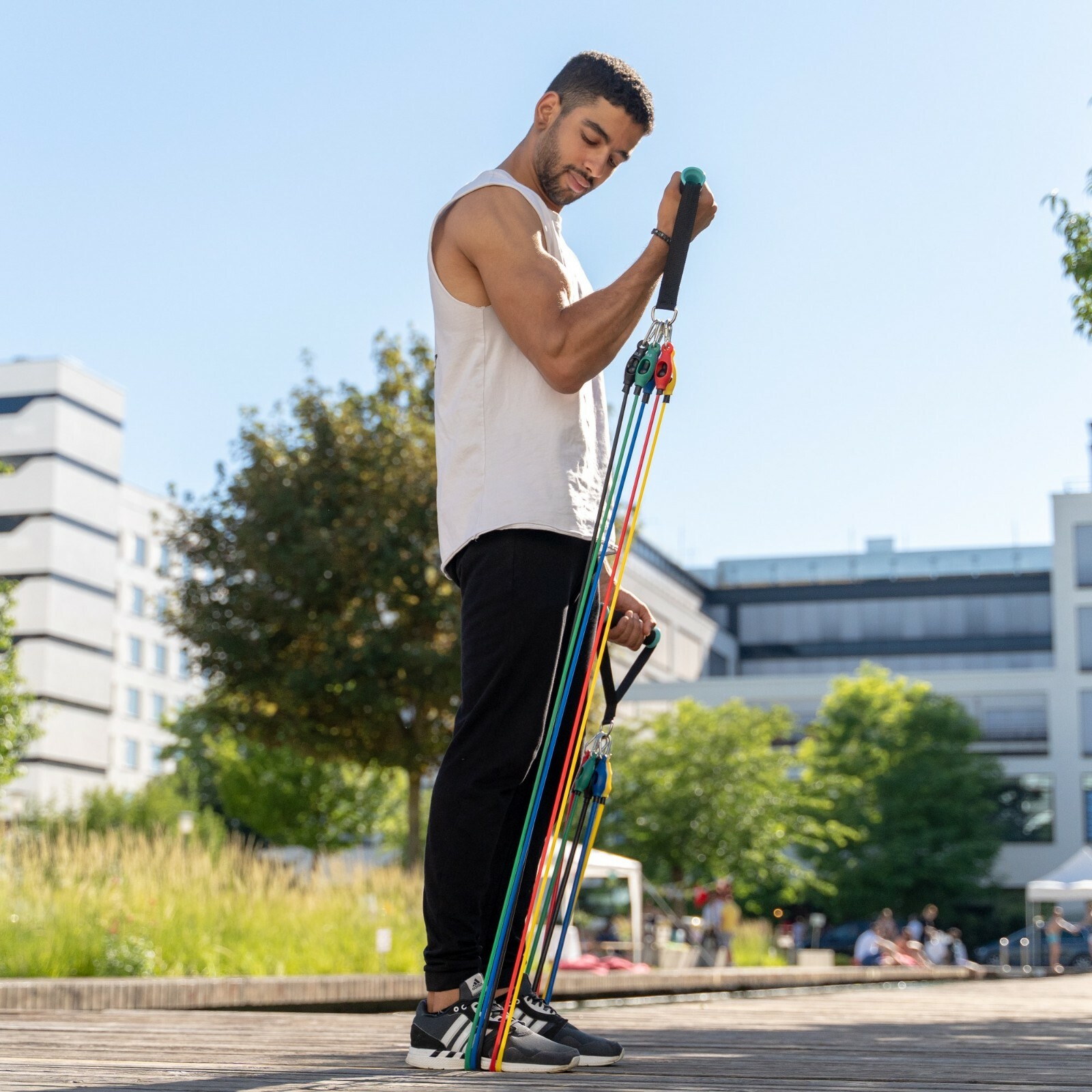 8-förmige Widerstandsbänder Mit Griffen - Fitnessband Für Ganzkörper-Training