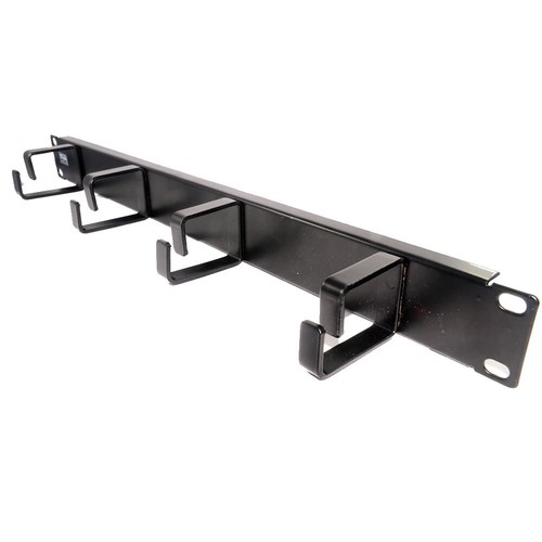 1U Universal Daten Schrank 48.3cm Kabelmanagement System BAR Mit 4 Ringe Schwarz - Bild 7 von 11