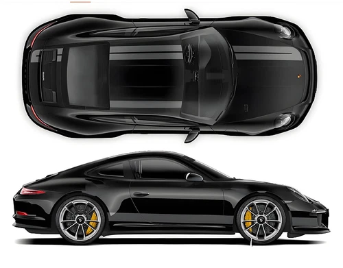 Custom Stripe Graphic Sticker For Porsche 718 Boxster Cayman Hood Roof Rear Side - Bild 6 von 10