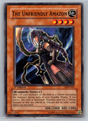 The Unfriendly Amazon 1996 Yu-Gi-Oh! 1st Edition Labyrinth of Nightmare #LON-031