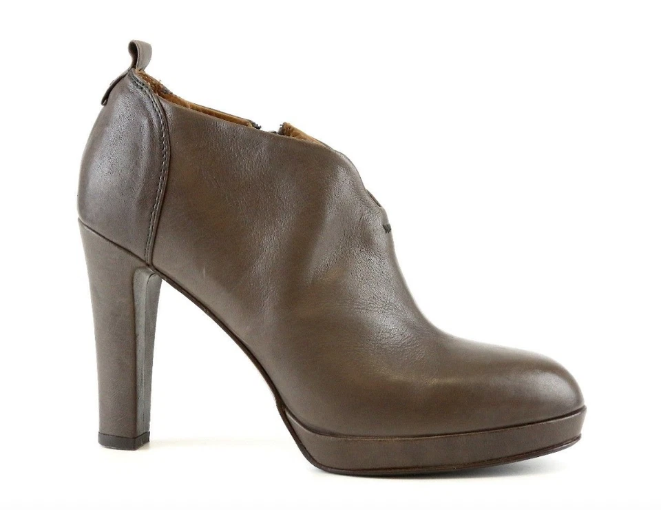 Alberto Fermani Z80106* Botín al tobillo de cuero marrón de tacón alto para mujer talla 39 EUR Foto 2 de 4