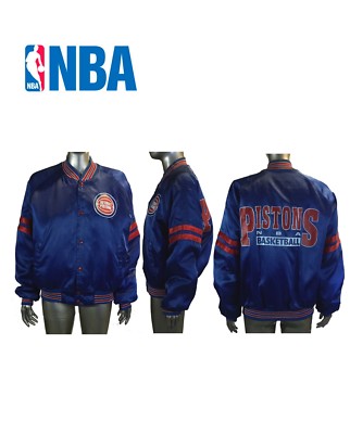 Chalk Line Detroit Pistons Satin Jacket Retro Vintage Red White