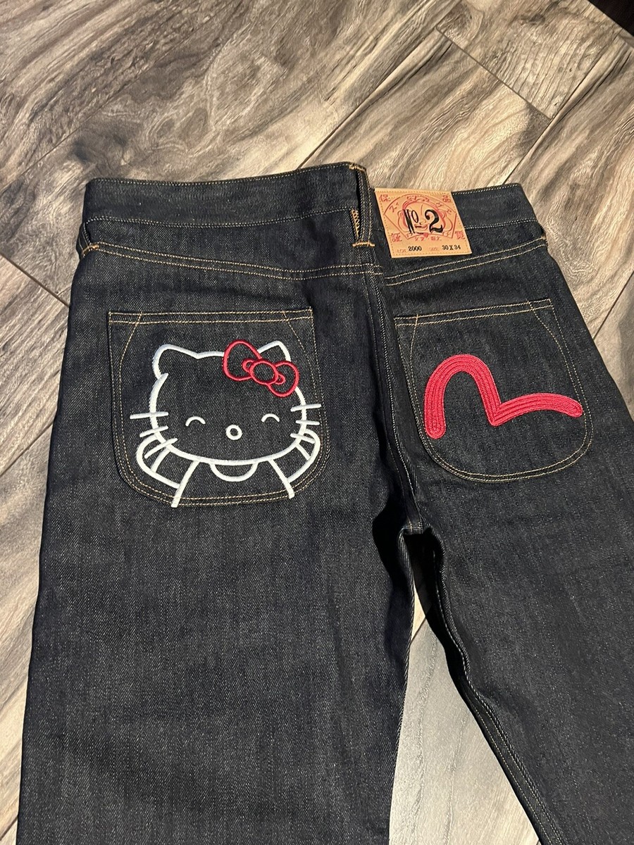 EVISU x Hello Kitty Collaboration Denim Jeans Pants Selvedge EVISU x Hello Kitty Collaboration Denim Jeans Pants Selvedge