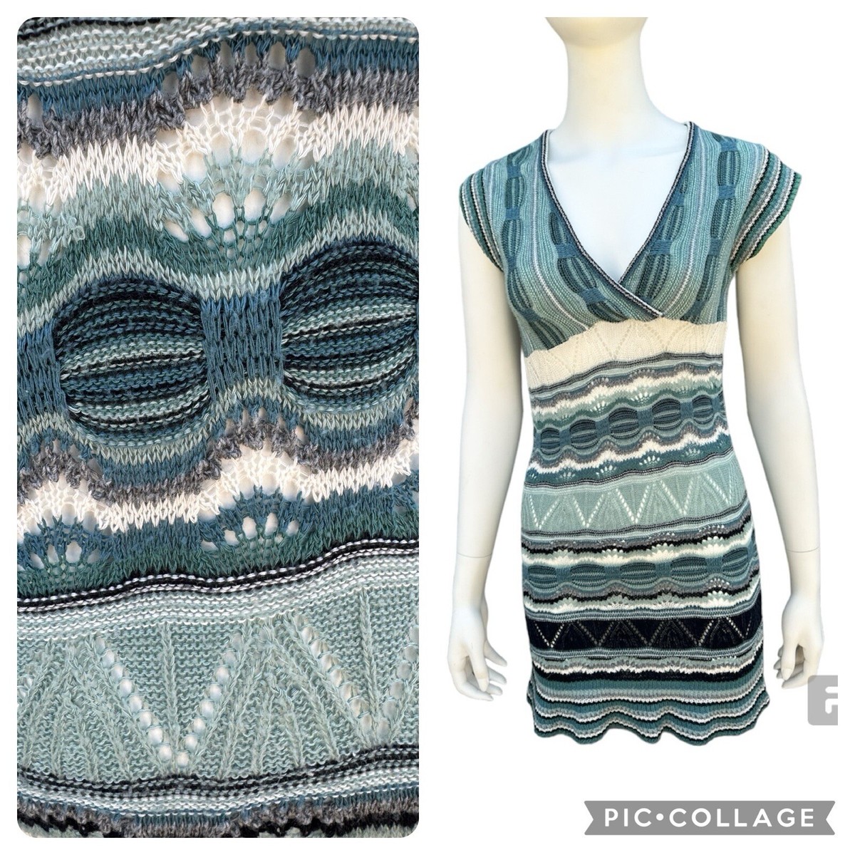 Vintage Y2K Knit Dress Casual Boho Festival Summer | eBay