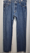 VTG Levi's 501 Jeans Men's 40x34 Blue Original Fit Button Fly 2003 Fits 39x35